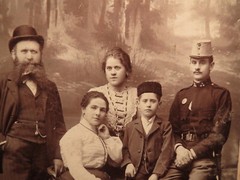 Man with Beard & Soldier in Uniform & 2 Women & Boy / KAB Alois Beer Klagenfurt