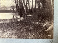CONSTANT ALEXANDRE FAMIN albumen (Pond and Farmer’s Wife) Fontainebleau Forest