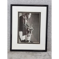 Louis Armstrong Jazz Trumpet Framed B&W Photo Print 8×10 Gloaguen 1995 Portrait