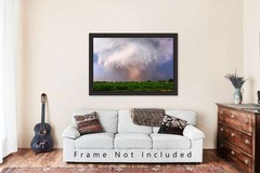 Tornado Photography Print: Oklahoma Red River Stormy Weather Wall Art