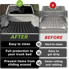 Truck Mat Compatible with 2024-2026 Ford F150 & Lightning 5.5FT Accessories, Tru