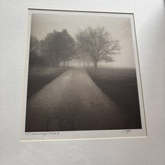 Carriage Road Wood Framed Photo Signed By Richard Calvo 16.5×14.5” Moody
