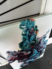 Alberto Seveso Colorful Ink Water Abstract Canvas Wall Art Modern Photography