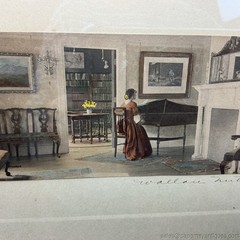 Wallace Nutting Sunshine and Music Colorized Photograph Print Pencil Signed
