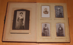 Album of 26 CDV Photos Album Red Velvet Photo Album Pre 1920