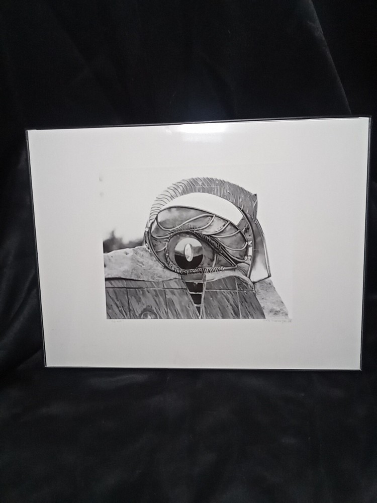 Black and white matted Original 9.5″ x 7.5″ art photo in 16″x12.25″ frame OOAK