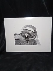 Black and white matted Original 9.5″ x 7.5″ art photo in 16″x12.25″ frame OOAK