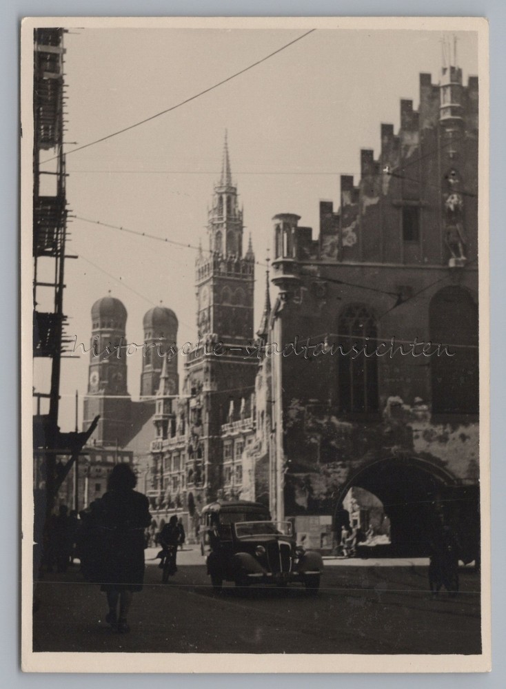 Munich 1949 – Marienplatz still without Town Hall Tower – old photo 1940s