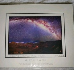 MILKY WAY OVER MOONLIT HALEAKALA CRATER, MAUI, HAWAII by Wally Pacholka