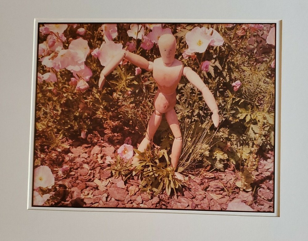 WOODEN FIGURE LARGE ORIGINAL SIGNED ART PHOTO COLOR STETTNER VTG MATTE NJ CAMERA