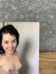 Pinup Girl 4×6 Photograph Beautiful Brunette Woman Nude Model Female Form Photo