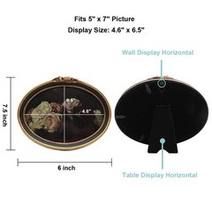 CISOO Vintage Oval Picture Frame 5×7 Antique Photo Frame Decorative Painting …