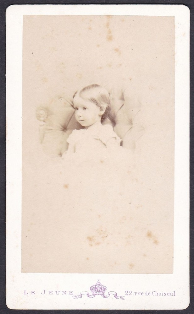 Mademoiselle Marie de Bevil Nobility Noblesse Portrait Le Jeune CDV Photo 1860
