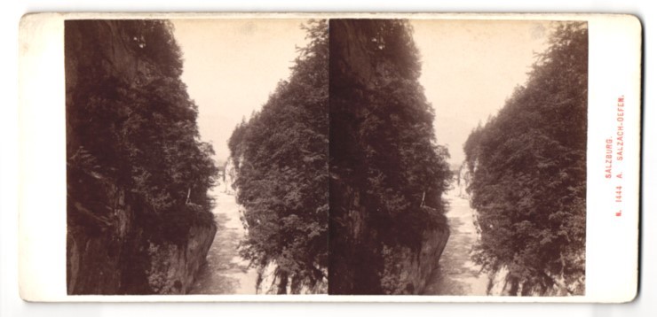 Stereo Photography Alois Beer, Klagenfurt, View Salzburg, Salzach Oefen