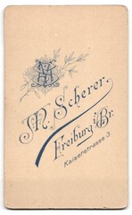 Photograph M. Scherer, Freiburg i. Br., Kaiserstrasse 3, portrait of a young M