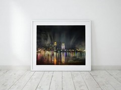 Louisville Kentucky Skyline at Night – Travel, Wall Art, Bar Art Photography
