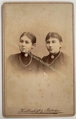 orig. CDV photo photograph old picture woman lady fashion around 1885 Krabbenhöft & Böttcher