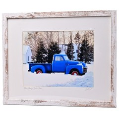SCHELL Original Vintage Signed 1950s Chevy Pick Up Truck Landscape Photograph