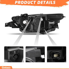 Headlight Assembly Compatible with 2013 2014 2015 2016 2017 2018 2019 Ford Tauru