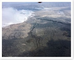 2018 Kilauea Volcano Cracking In Halema‘uma‘u Silver Halide Aerial Photo