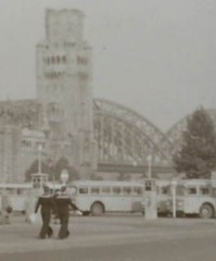 Great old negative – unknown large bridge with towers – 1930s-40s?