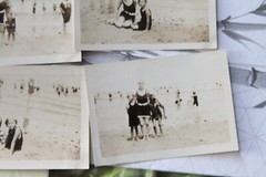4x Photo 1931 Girl Girl Boy Harbor Beach Boston USA Vintage G2