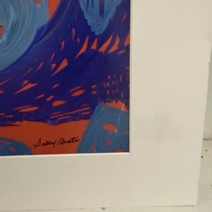 Photographic Art Abstract Print Paper Banner By Sally Anata Matted 15×11 Colors