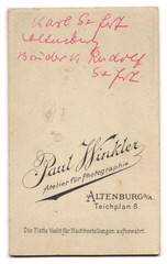 Photograph Paul Winkler, Altenburg S/A, pond plan 8, portrait of bourgeois gentleman