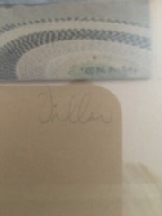 Tinted Photograph by Villar Titled «Knitting» Signed, Frame & Matted