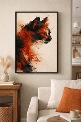 Abstract Cat Wall art printable poster digital download modern decor for home