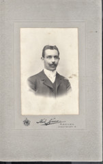 1900, Young Man Black and White, approx. 11 x 16.5 cm, Studio: Kaiser Aachen