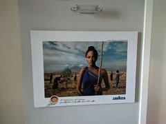 Photo wood framed Steve McCurry Lavazza coffee Calendar 2015 Earth defenders 36″