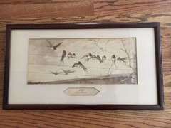 MARIE LAUX Birds Auf Der Wanderschaft Franz Hanfstaengl Munich GERMANY Signed