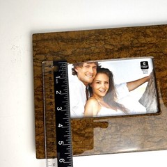 Faux Burl Wood Like Cupecoy Design Wide Picture Frame Walnut Wall/Free Standing