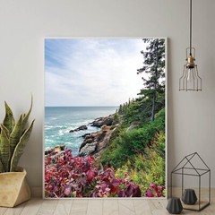 Coast of Maine Wall Art Print, Acadia National Park Photography, Fall Colors