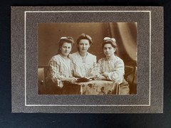 Cabinet Photo 3 Ladies Dance Lesson Elberfeld 1905 Dedication Names (56)