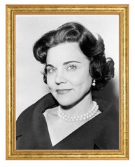 Ann Landers Photograph in a Aged Gold Frame