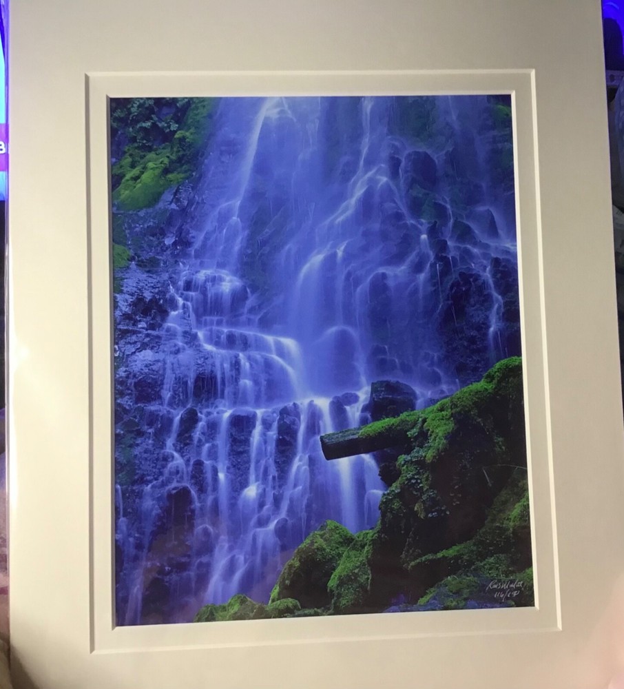Enchanted Valley Ron Mellott matted Proxy Falls Oregon waterfall photography
