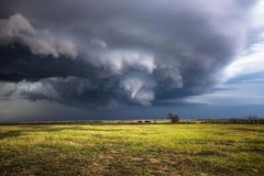 Funnel Cloud Photography Print: Oklahoma Tornado Storm Weather Stormy Sky Photo