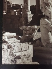 Large Greek Ruins Sepia Photo Print On Art Board 16 X 23 #3