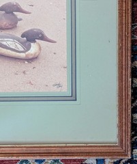 Frank Klay Sepia Photograph Signed «Mason’s» Decoys, Shorebirds 29½» x 26″ LARGE