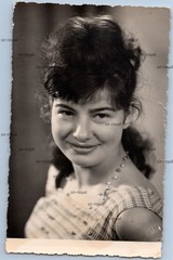 Mittenwalde 1960s-pretty woman in portrait-GDR-photo postcard 9x14cm