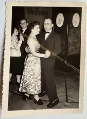 orig. Photo postcard dance evening around 1950 dancing