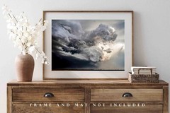 Thunderstorm Photography Print – Picture of Storm Clouds Over Plains in Oklahoma