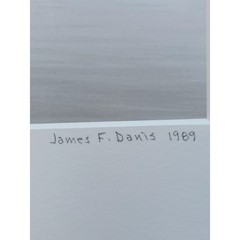 Original James F Danis Salton Sea B&W Photo Art Silver Frame 12×16″ Signed ’89