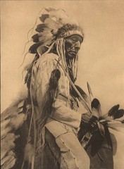 1972 EDWARD CURTIS Cheyenne Native American Indian Chief Large Art Photo