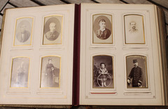 Antique Photo Album 63 Sepia Portrait Photos Women Family Rabin France 1888