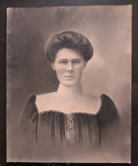 Antique Black and White Portrait of a Woman 20″ × 16″