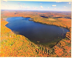 Kentuck Lake, Forest/Vilas Co, Eagle River, Wisc. Aerial Photo. Frame Optional.