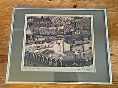 Roof Tops Of Paris Framed Photograph Louis J. Spear 11 x 14 Frame Signed